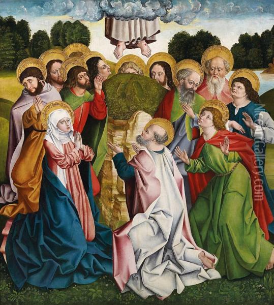 Himmelfahrt Christi Oil Painting - The Master Of Frankfurt