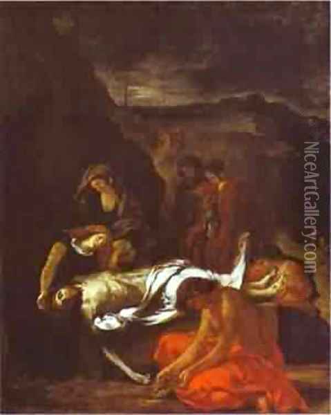 The Entombment Of Christ 1848 Oil Painting - Eugene Delacroix