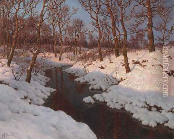 Evening Sun Oil Painting - Ivan Fedorovich Choultse