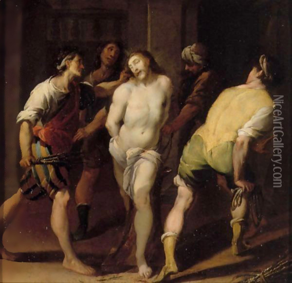 The Flagellation Oil Painting - Daniele Crespi