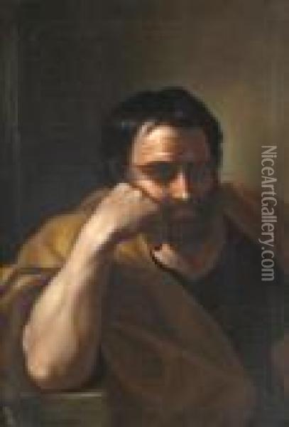St. Joseph Oil Painting - Anton Raphael Mengs
