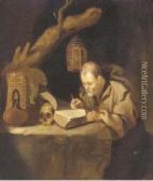 Saint Jerome Oil Painting - An Adriansz Van Staveren