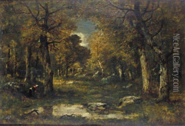 La Foret De Fontainebleau Oil Painting - Narcisse-Virgile D Az De La Pena