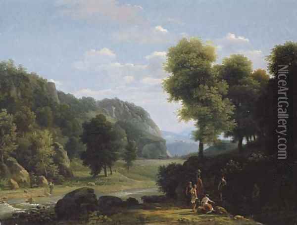 Jean Victor Bertin, Classical Landscape with Figures