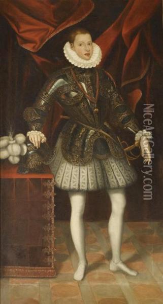 Portrait Of The Infante Philip Iii Of Spain Aged 16 Oil Painting - Juan Pantoja de la Cruz