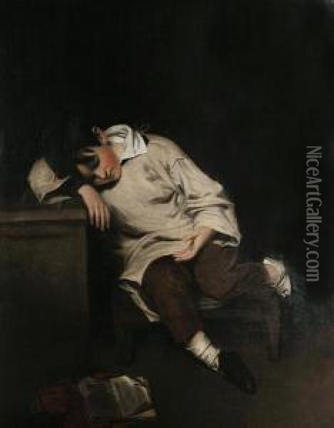 The Snoozing Scholar Oil Painting - William Owen