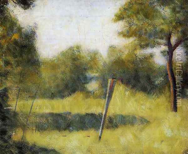 The Clearing (Landscape with a Stake) Oil Painting - Georges Seurat