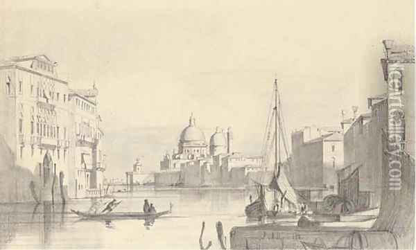 The Grand Canal, Venice, looking towards Santa Maria della Salute Oil Painting - Italian School