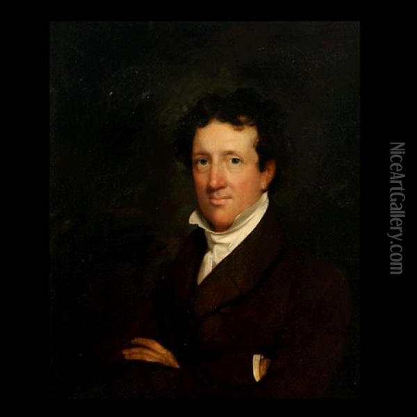Portrait Of Mr. Samuel Bell Oil Painting - John Wesley Jarvis