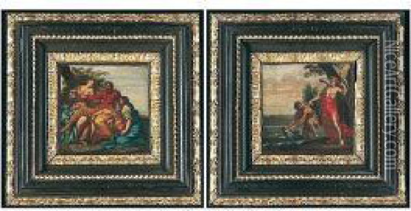 Lot And His Daughters Oil Painting - Giovanni Domenico Ferretti