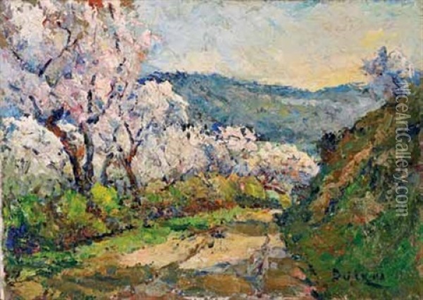 Les Amandiers En Fleurs Oil Painting - Edouard Ducros