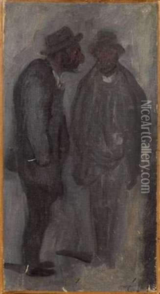 En Conversation Oil Painting - Louis Anquetin