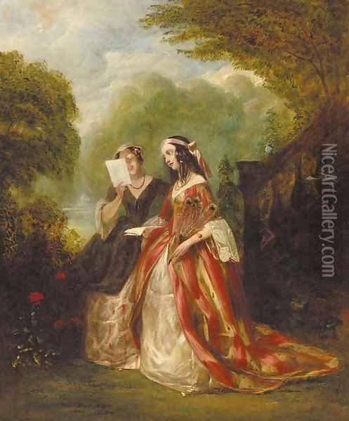 The love letter Oil Painting - Alfred Woolmer
