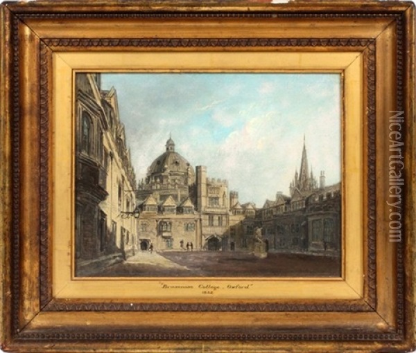 Brasenose College Oxford Oil Painting - James Baker Pyne