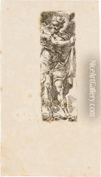 Busto Di Vecchio Con Rosario E Bastone (san Giuseppe?) Oil Painting - Gaetano Gandolfi