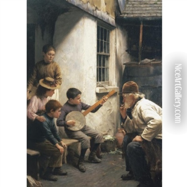 A Cousin From Town Oil Painting - Walter Langley