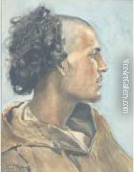 Portrait D'homme Oil Painting - Maurice Romberg De Vaucorbeil