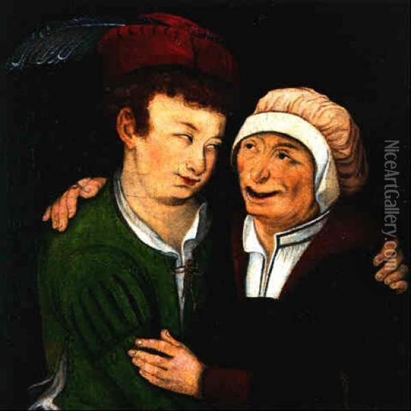 Le Couple Mal Assorti Oil Painting - Lucas Cranach the Elder