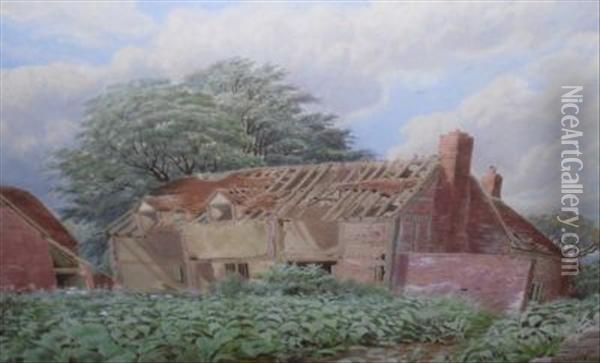 The Ruined Cottage Oil Painting - Charles Ashmore