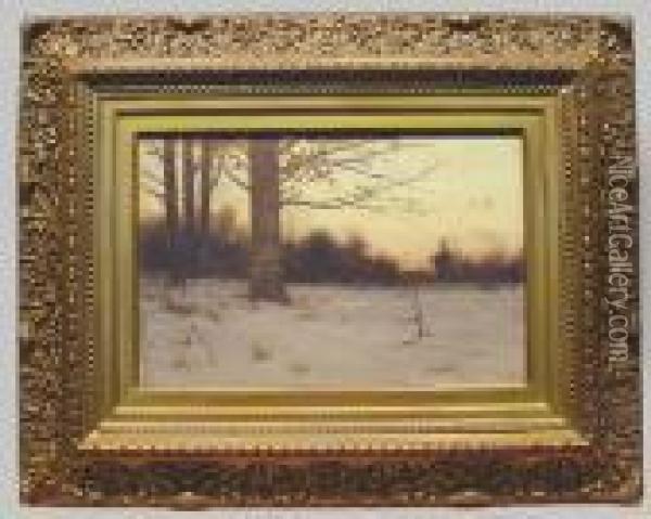 Winter Twilight Oil Painting - Charles Warren Eaton