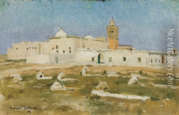 Mosquee A Kairouan Oil Painting - William Lappara