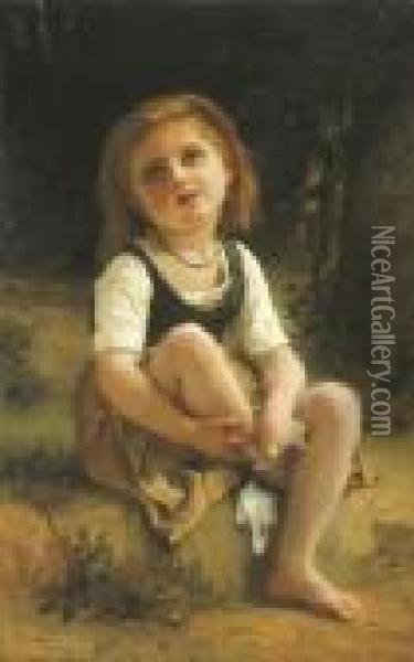 La Petite Blessee Oil Painting - William-Adolphe Bouguereau