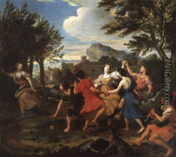 La Danse Des Bergers Oil Painting - Louis de Boulogne the Younger