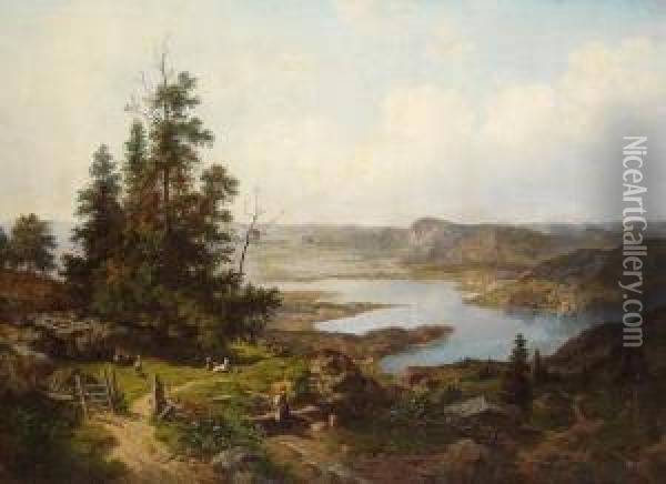 Schweizer Seelandschaft Oil Painting - Joseph Niklaus Butler