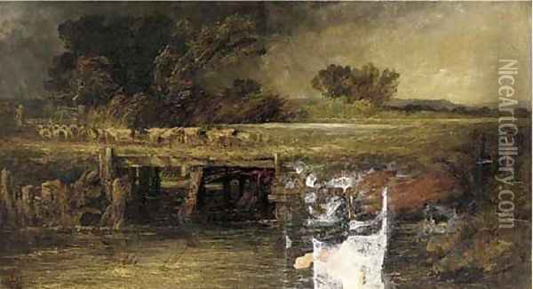 An approaching storm Oil Painting - George Frederick Chester