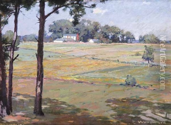Southern Farm Oil Painting - Ellsworth Woodward