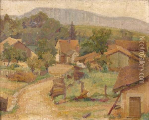 Le Village Oil Painting - Jules Emile Zingg