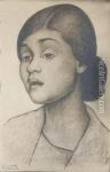 Portrait Of Tina Modotti Drawn By Diego Rivera Oil Painting - Tina Modotti