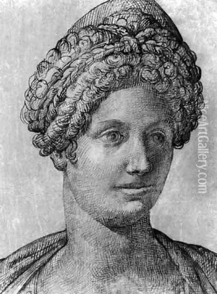 Head of a woman Oil Painting - Bartolomeo Passerotti