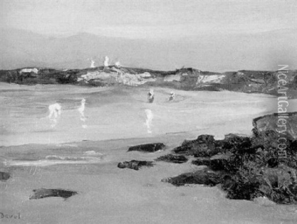 Beach Scene, Ogunquit Oil Painting - Joseph Davol