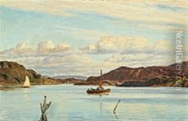 Costal Scenery From Sweden Oil Painting - Christian Blache