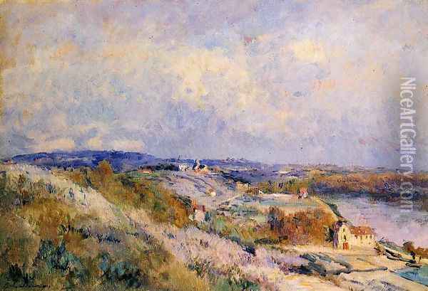 The Hills of Herblay in Spring Oil Painting - Albert Lebourg