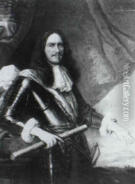 Portrait Of Henri De La Tour D'auvergne, Viscount Of Turenne, Marshal Of France Oil Painting - Robert Nanteuil