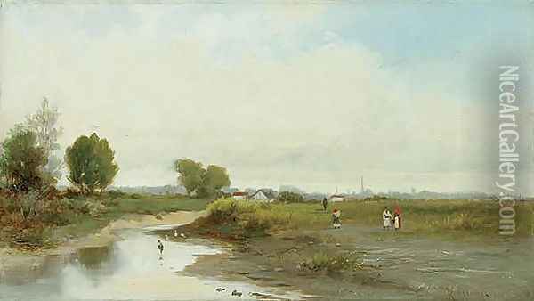 Landscape - Flood Waters Oil Painting - Roman Kochanowski