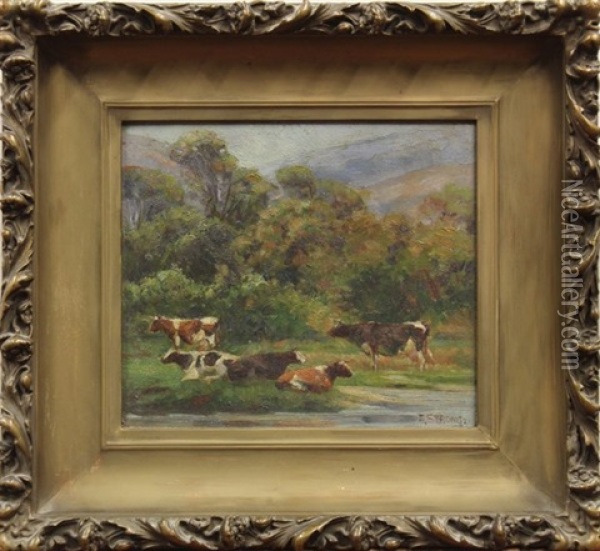 Grazing Cattle Oil Painting - George Arthur Hays