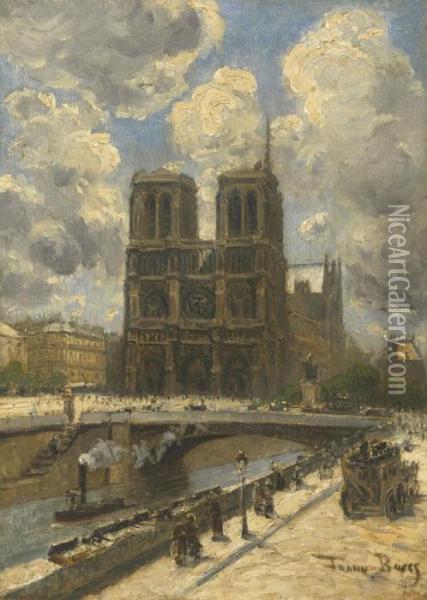 Pont Notre-dame, Paris Oil Painting - Frank Myers Boggs