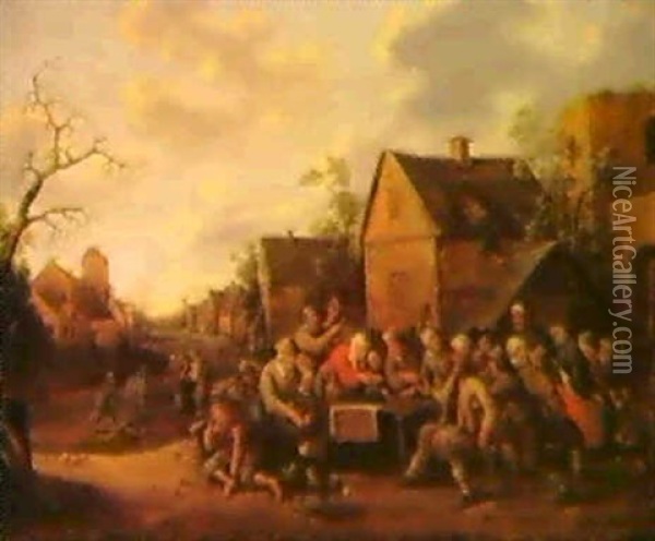 Bauernfest Im Dorf Oil Painting - Joost Cornelisz. Droochsloot
