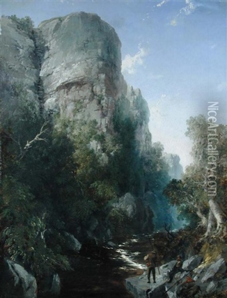 Jacob's Ladder, Dovedale Oil Painting - Edmund John Niemann