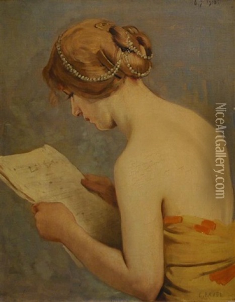 La Partition Oil Painting - Edouard John E. Ravel