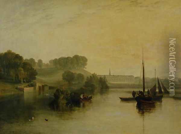 Petworth, Sussex, the Seat of the Earl of Egremont Dewy Morning, 1810 Oil Painting - Joseph Mallord William Turner