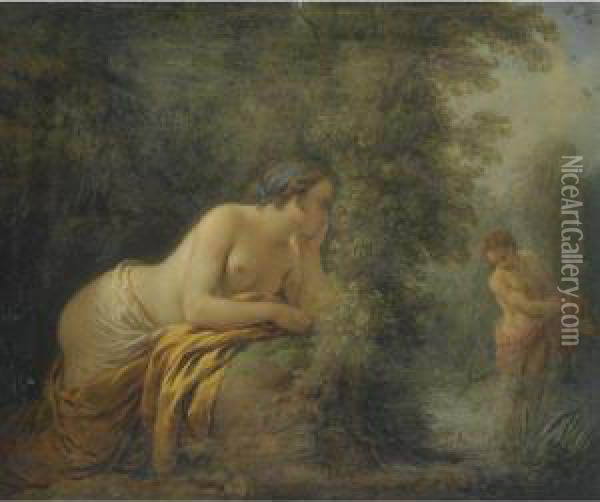 Echo And Narcissus Oil Painting - Louis Lagrenee