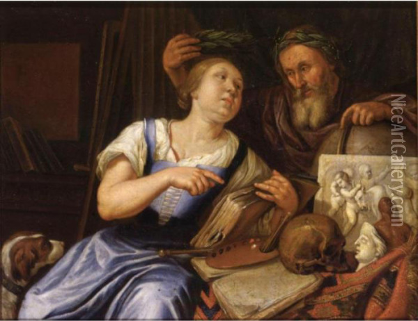 An Allegory Of The Arts Oil Painting - Jacob Van Toorenvliet