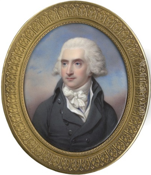 Bildnis Henry Hope (1735-1811) Im Grauen Rock Oil Painting - Henry Bone