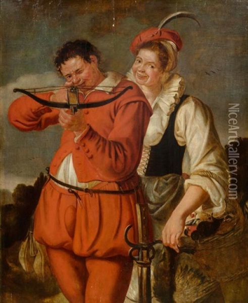 Der Armbrustschutze Oil Painting - Jacques de Gheyn II
