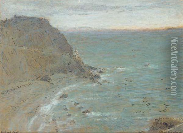 Hartland Point, North Devon Oil Painting - Albert Goodwin