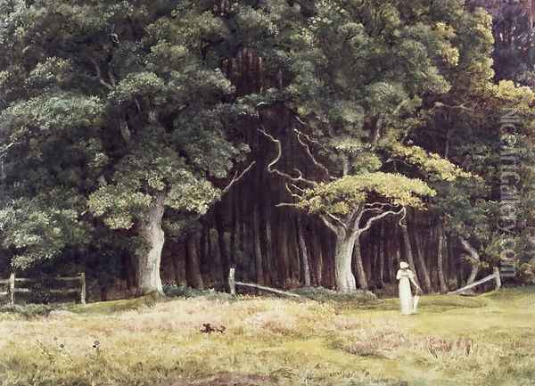 The Wooded Landscape, c.1900 Oil Painting - Sir Edward John Poynter